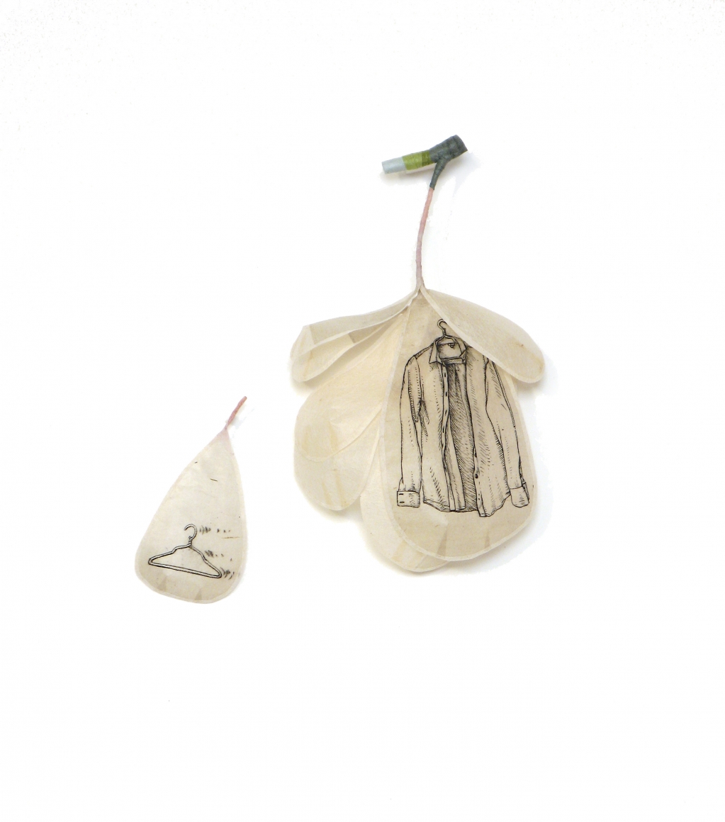 Cybèle Young, Does it look Okay?, 2008, Japanese paper construction with copperplate etching, 18 1/8 x 15 1/2 x 2 3/8 inches
