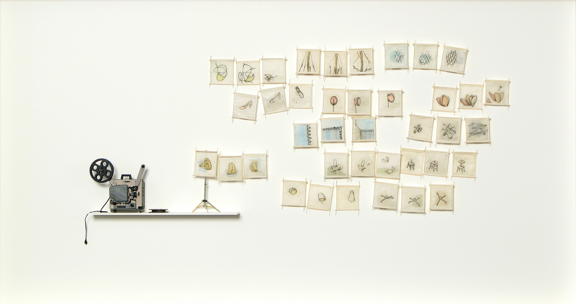 Cybèle Young, I Didn't See that Part, 2008, Japanese paper construction with copperplate etching and chine colle, 23 1/2 x 42 1/2 x 3 inches