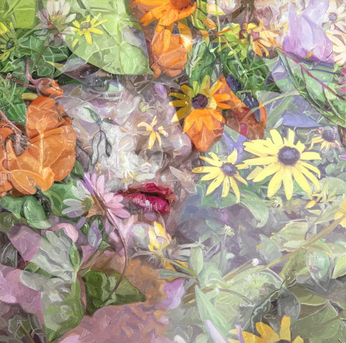Alyssa Monks, Infinite, 2020, oil on linen, 40 x 40 inches