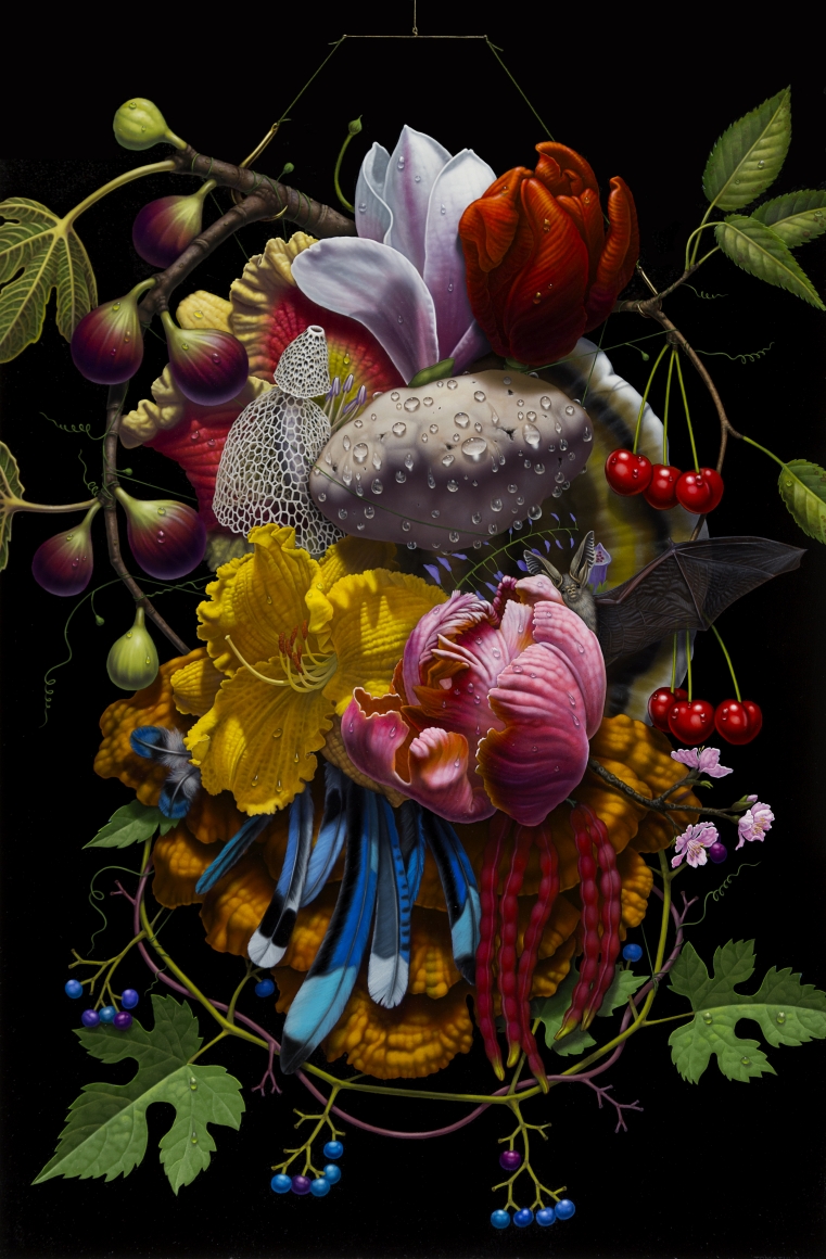 maria tomasula, All the Breath We Can Hold (SOLD), 2016-18, oil on panel, 36 x 24 inches