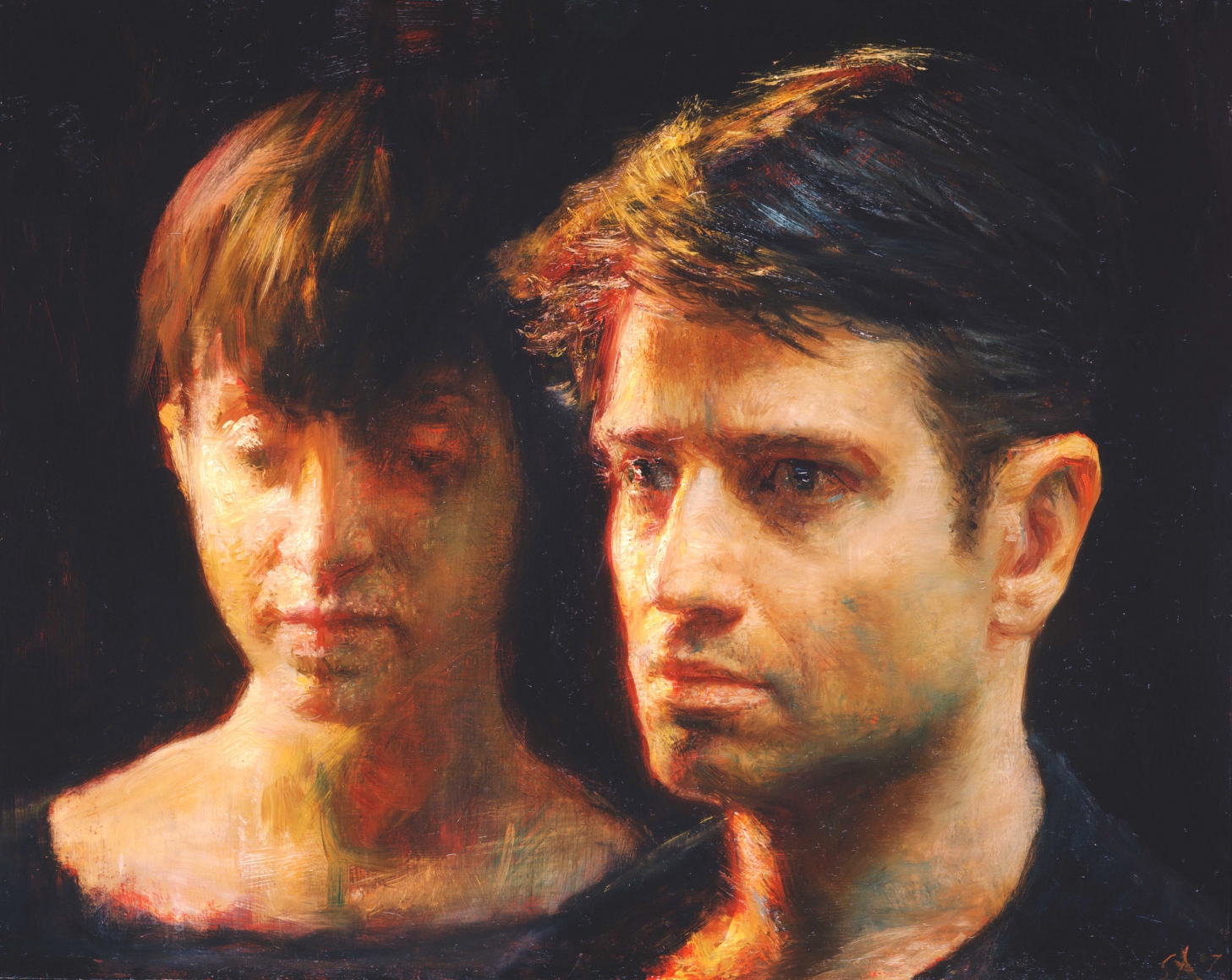 Steven Assael, Joey and Mattie, 2008 oil on panel 16 x 20 inches