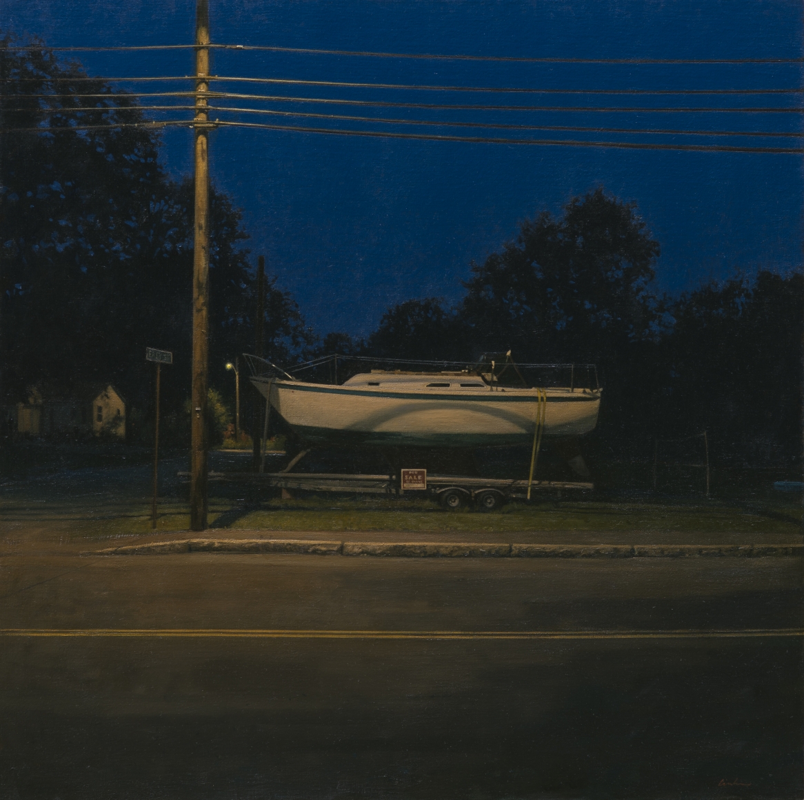 linden frederick, For Sale By Owner (SOLD), 2014, oil on linen, 34 x 34 inches