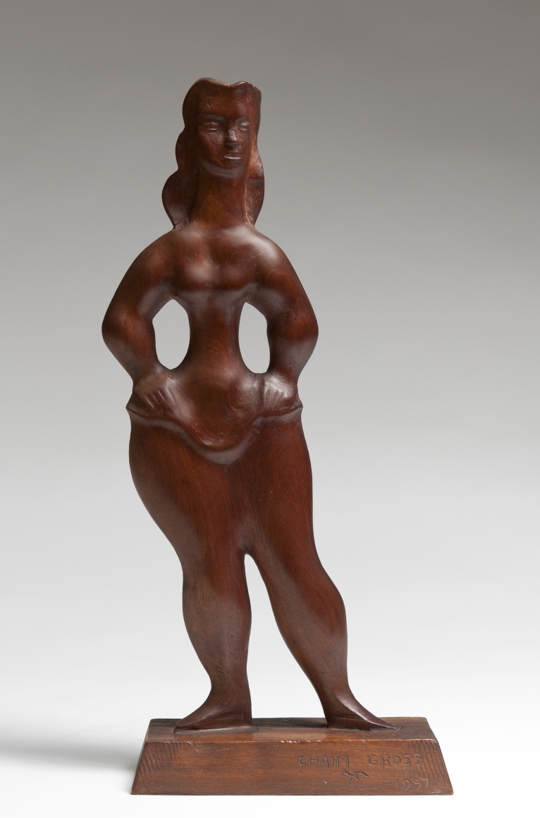 Chaim Gross, Circus Girl, 1957, Mahogany, 15 3/4 h x 8 w x 3 1/2 d (at base) inches