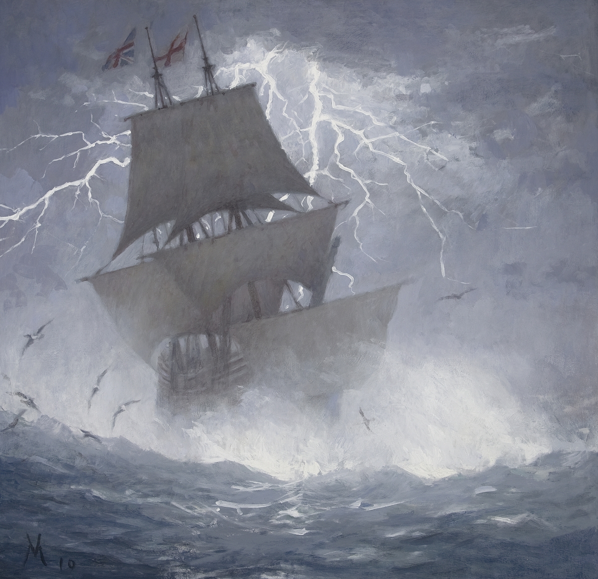 guillermo munoz vera, The Tempest, 2010, oil on canvas, 19 3/4 x 19 1/4 inches