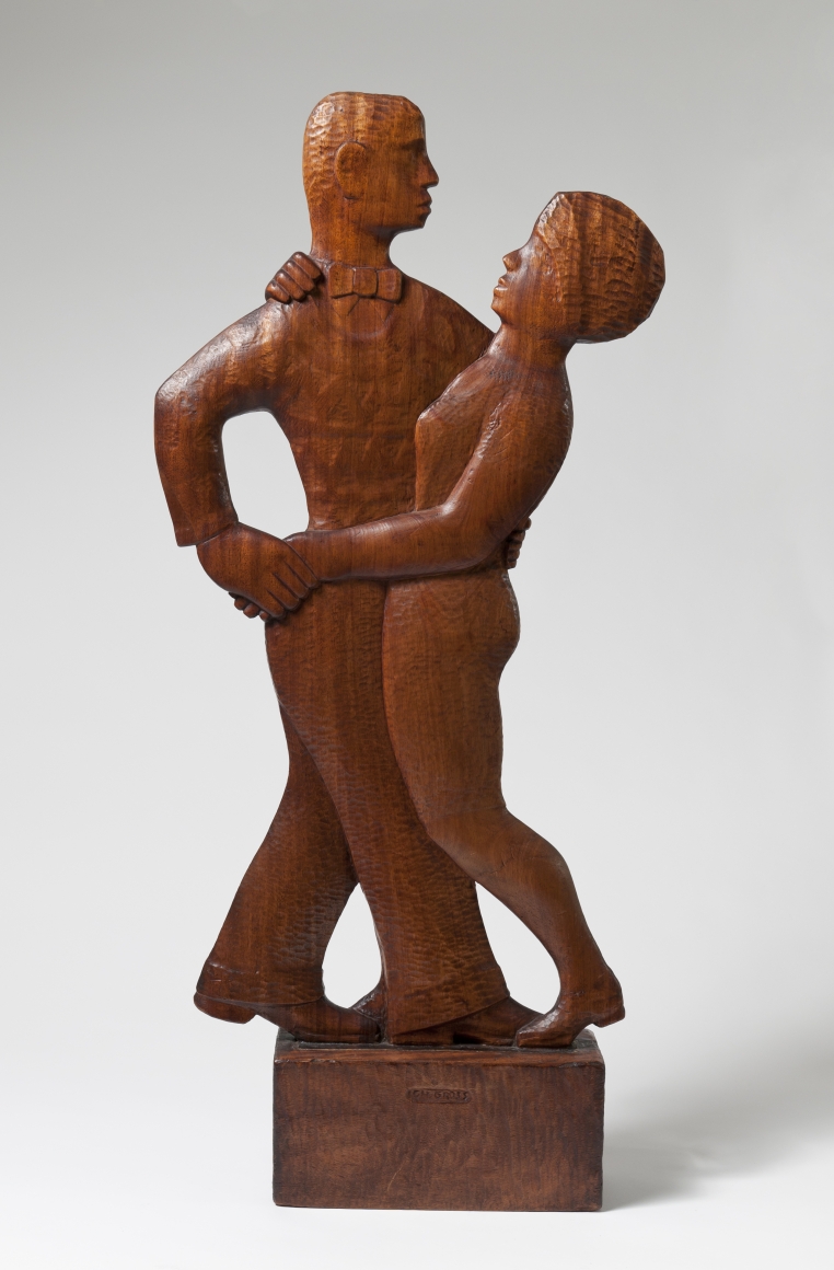 Chaim Gross, Jazz, 1929, mahogany, 41 5/8 h x 19 w x 5 d (at base) inches