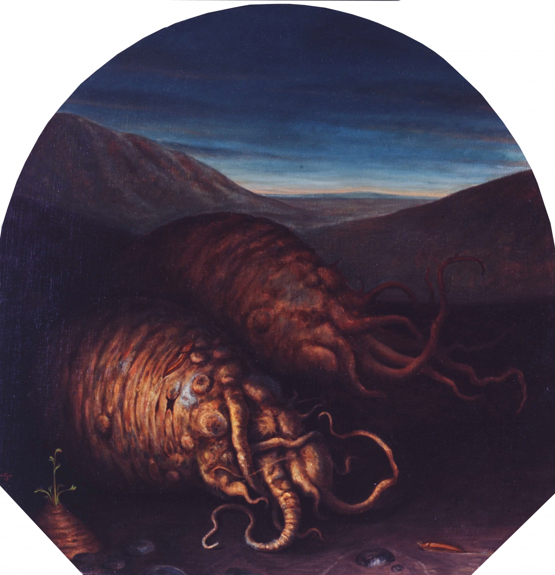 wade schuman, Desida (Sloth), 1992-93, oil on linen on panel, 34 x 34 inches