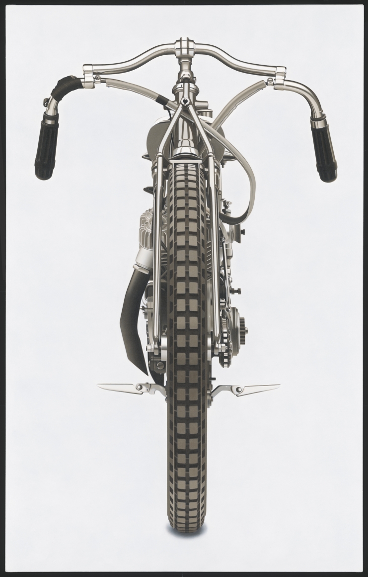 William Fisk, Untitled No. 3 (from the Motorcycle Paintings), 2010, oil on canvas, 76 x 48 inches