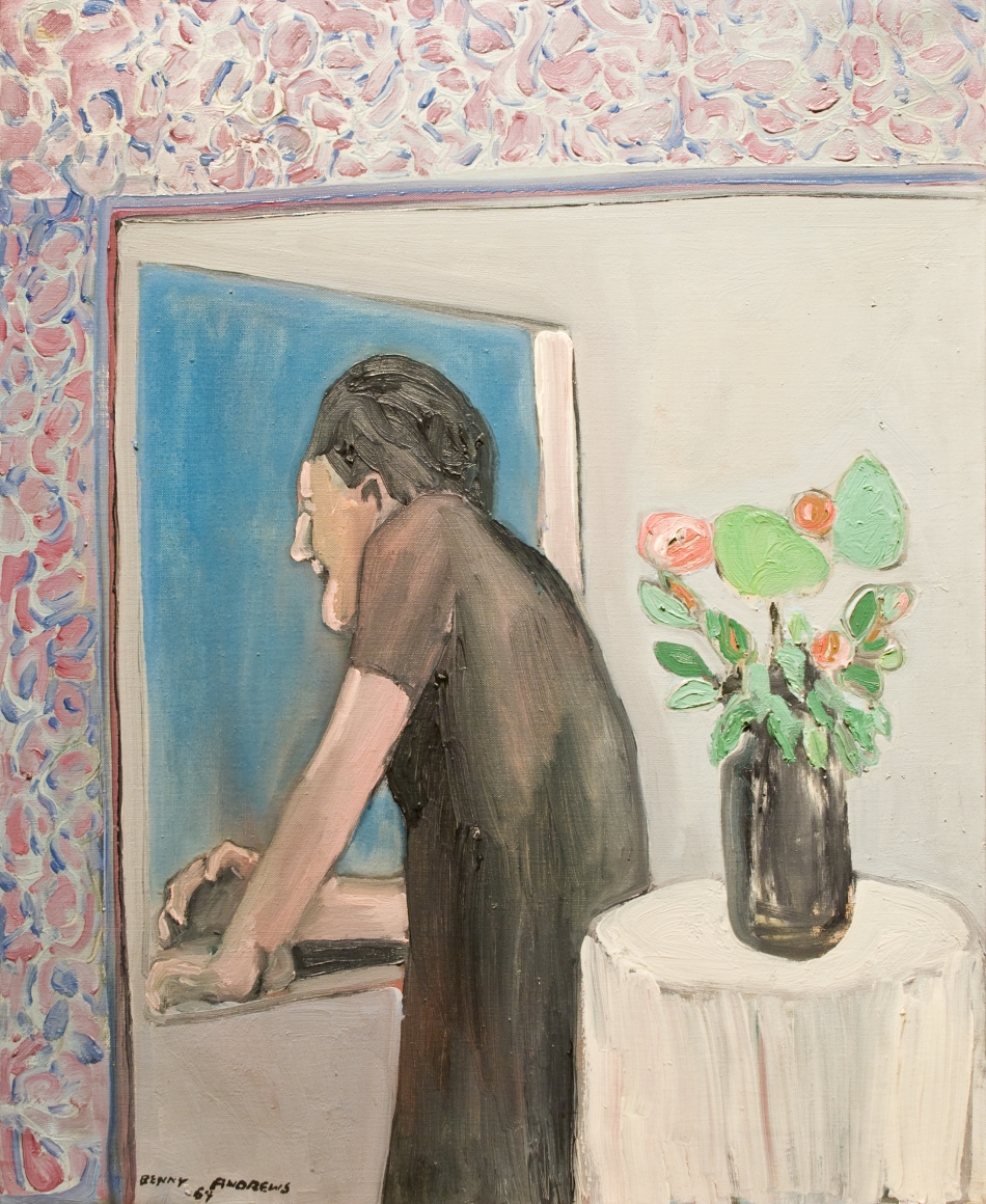 Benny Andrews, Dawn, 1964, oil on canvas, 25 x 20 inches