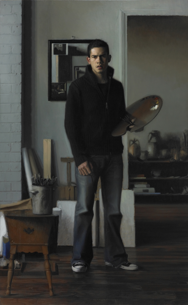 Jesus Villarreal, El Espejo (The Mirror), 2010-11, oil on linen, 68 x 40 inches