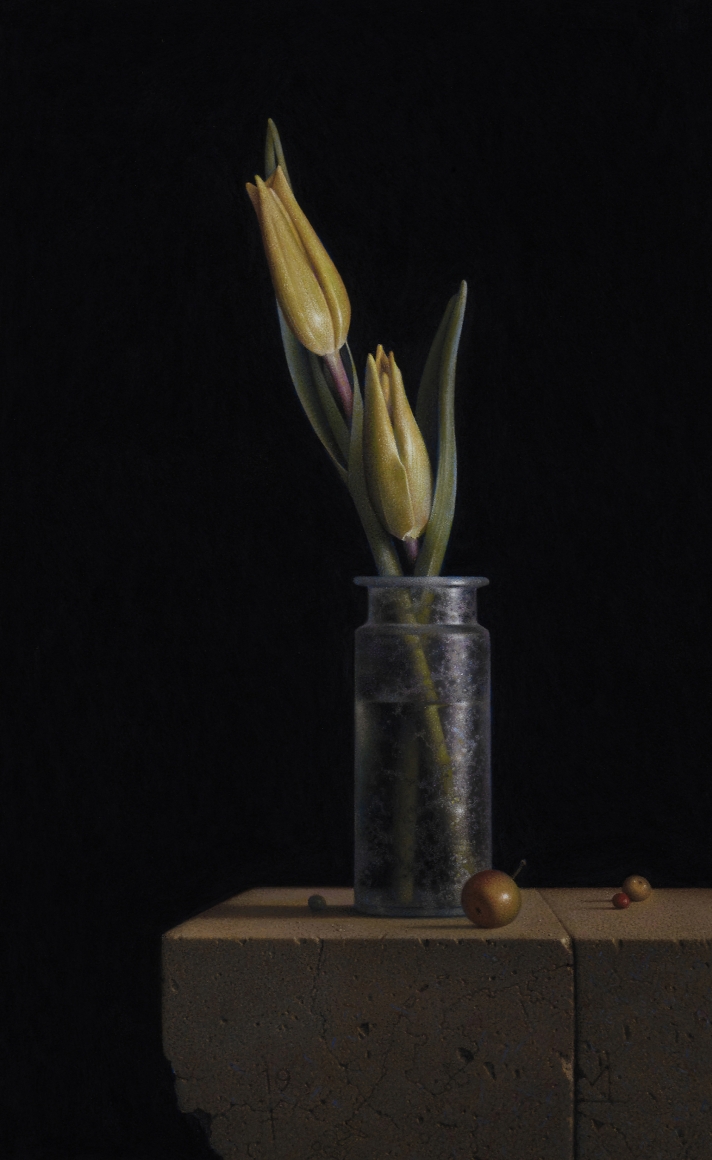 G. Daniel Massad, Cold Spring 2, 2019, pastel on paper, 9 ¾ X 6 inches