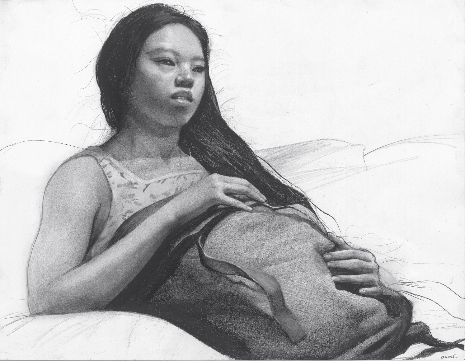 Steven Assael Suzon, 2013, graphite and crayon on paper, 10 1/2 x 14 inches