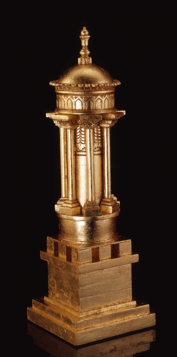 Holly Lane, For Those Who Make Gentle the Life of This World, 2009, gilded basswood, 17 5/8 x 5 1/2 x 5 1/2 inches, Crate Dimensions: 39 x 29 x 30 inches, 117 lbs