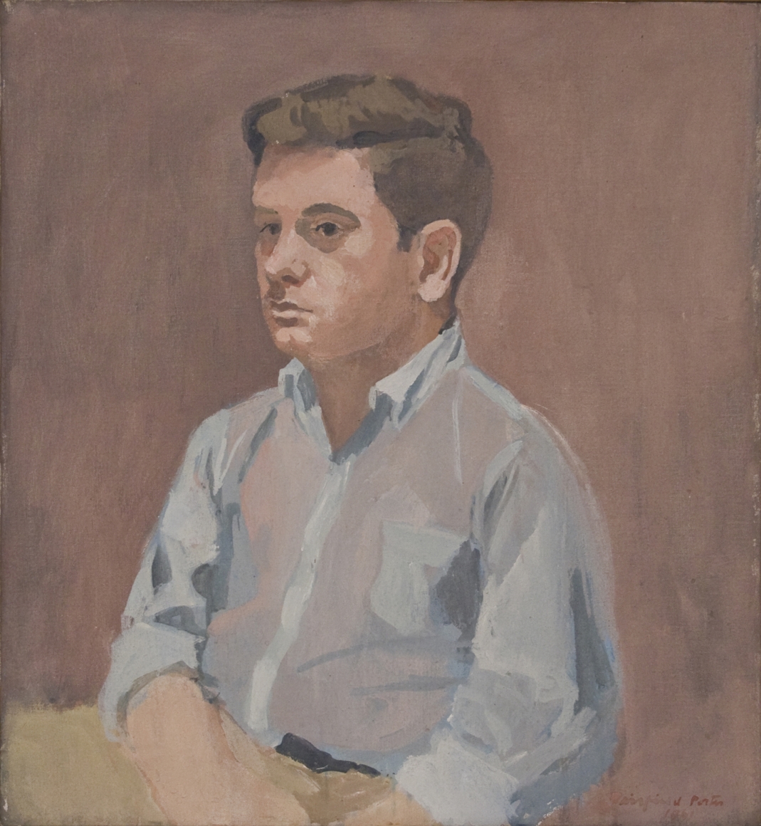 Fairfield Porter, Portrait of James Schuyler, 1961, oil on canvas, 24 x 22 inches
