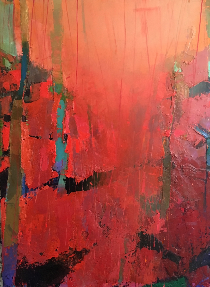 Brian Rutenberg, Lever (SOLD), 2016, oil on linen, 82 x 60 inches