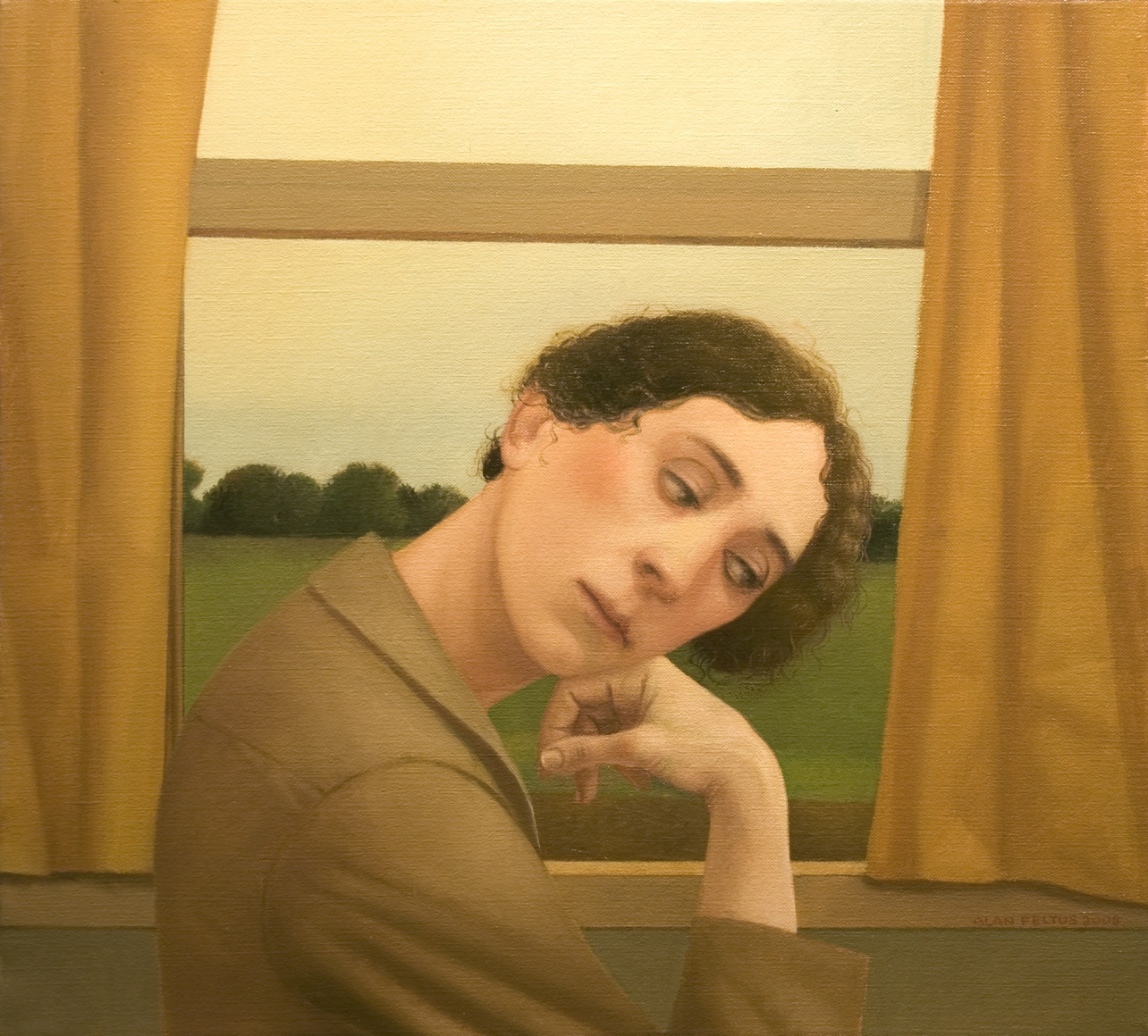 alan feltus, Traveller, 2008, oil on canvas, 20 x 22 inches