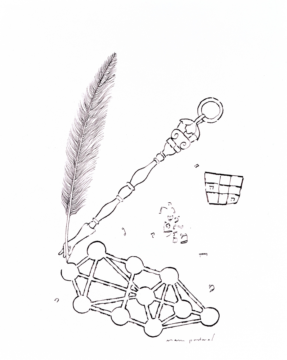 Mark Podwal, Kabbalah, 1997, ink on paper, 14 x 11 inches