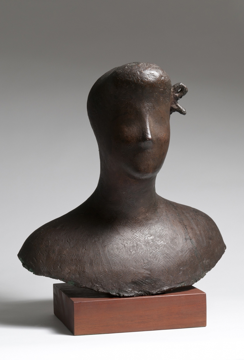 Elie Nadelman, Bust of a Woman, 1926–27, galvano plastique, 21 1/4 h x 20 1/2 w x 12 1/2 d inches