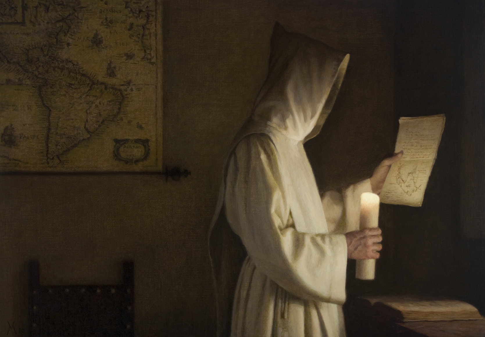guillermo munoz vera, La Ciudad de Los Cesares, 2010, oil on canvas on panel, 27 1/2 x 39 3/8 inches