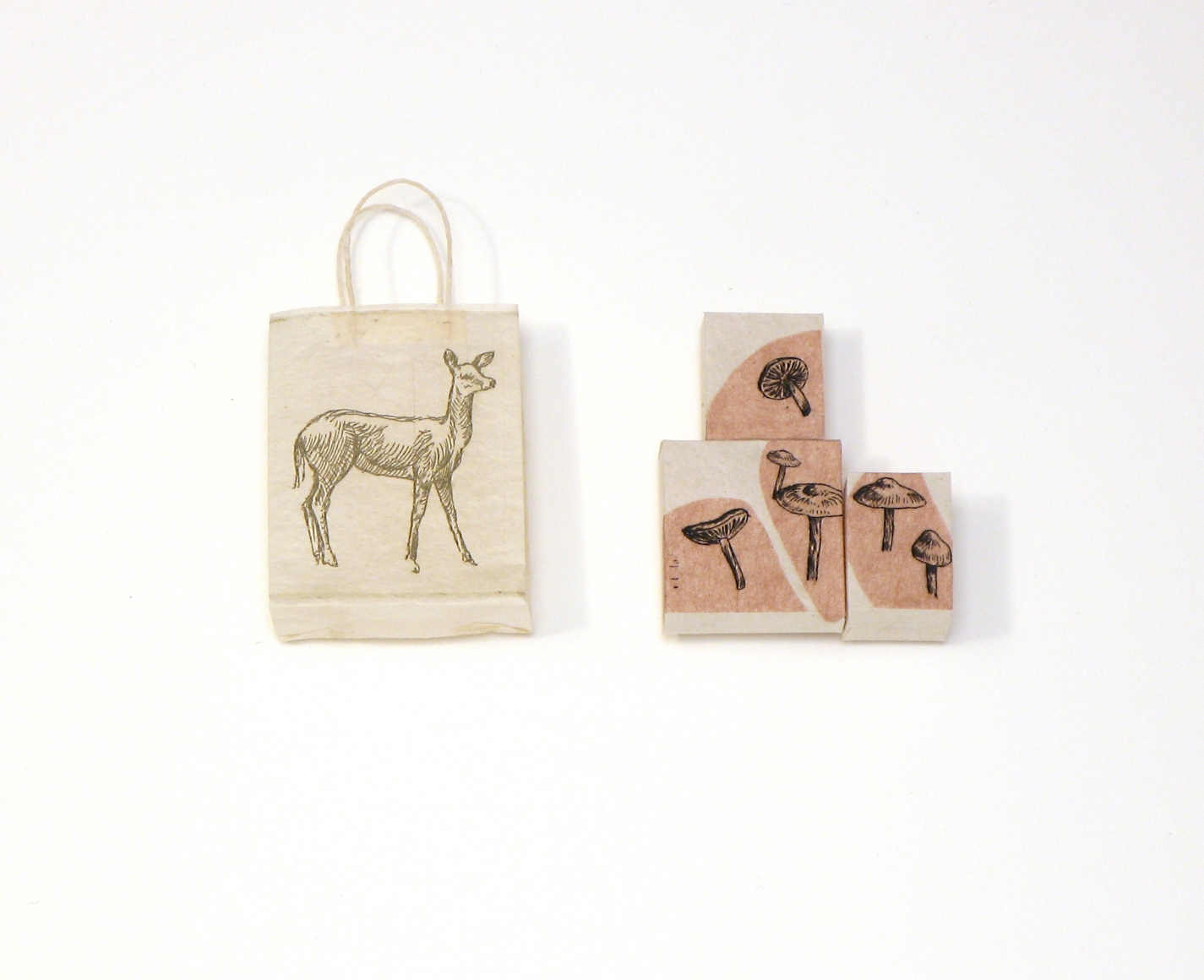 Cybèle Young, Down the Next Aisle, 2008, Japanese paper construction with copperplate etching and chine colle, 11 1/2 x 11 5/8 x 2 3/8 inches