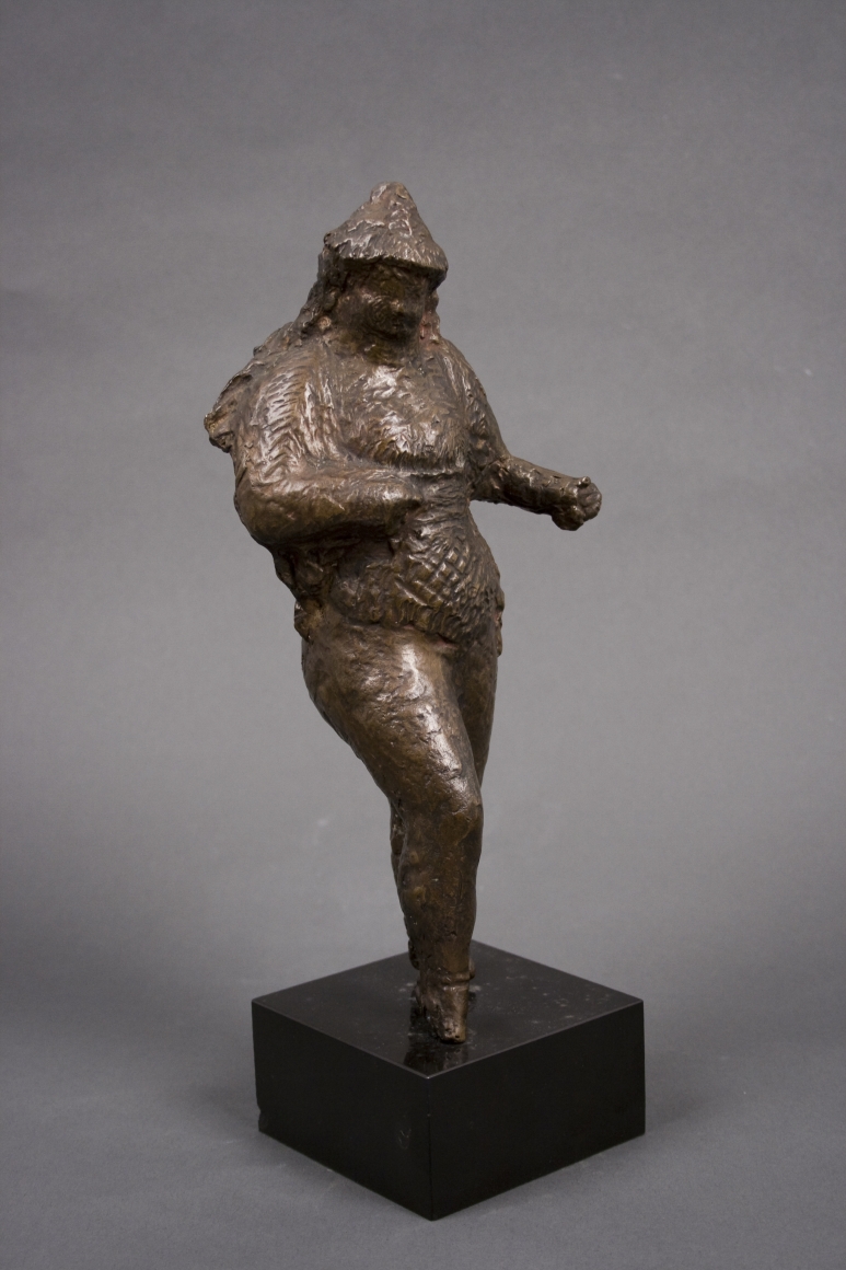 elie nadelman, Standing Nude, bronze with dark brown patina, 10 1/2 inches high