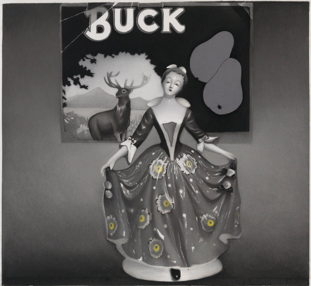 susan hauptman, Still Life (oUCK), 2014, charcoal on paper, 38 1/2 x 34 ½ inches