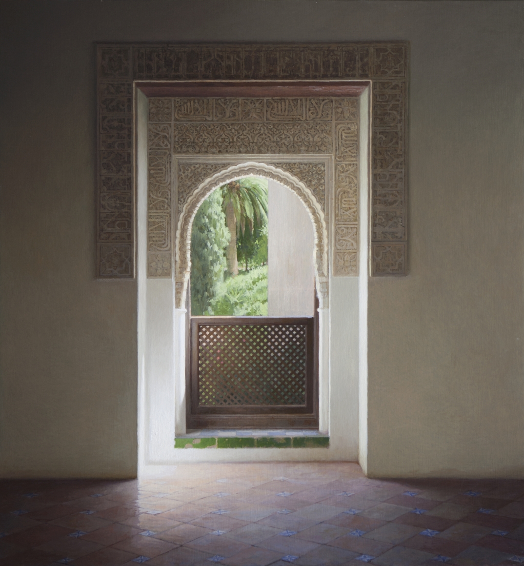 Guillermo Muñoz Vera, Tales of the Alhambra, 2011, oil on canvas mounted on panel, 78 3/4 x 72 inches