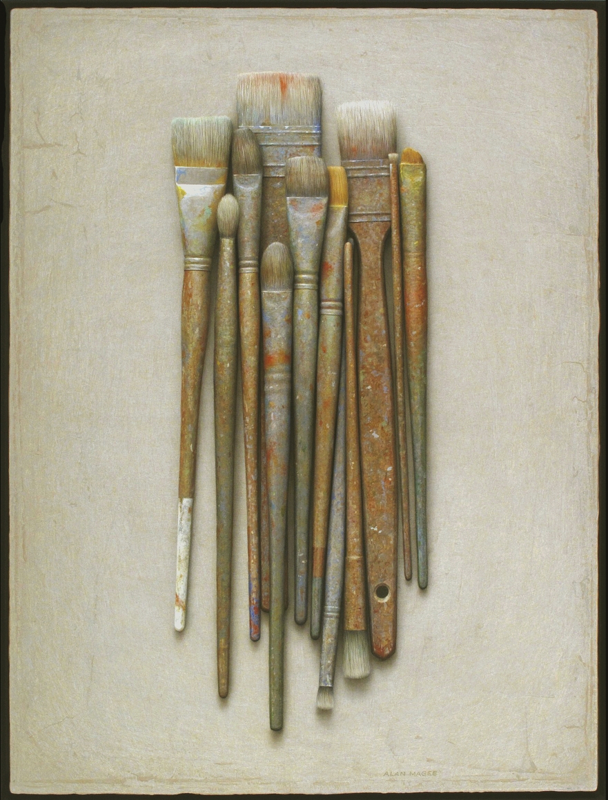 Alan Magee, Residuum (SOLD), 2010, acrylic and oil on panel, 32 x 24 inches