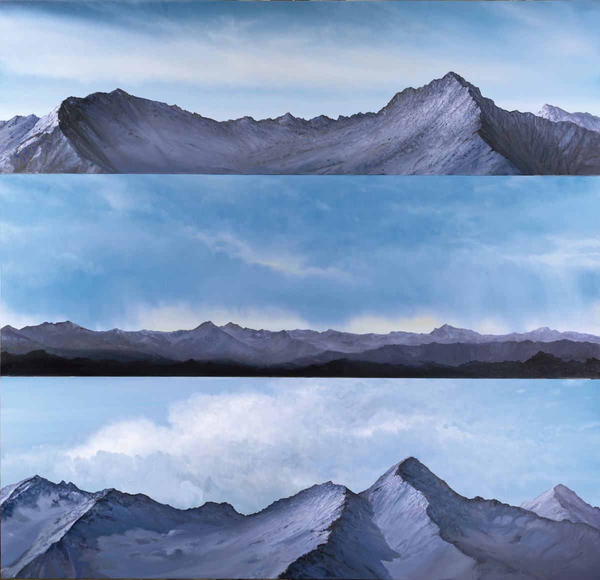 tula telfair, Intimacy Gradient II, 2011, oil on three canvases, 80 x 84 inches