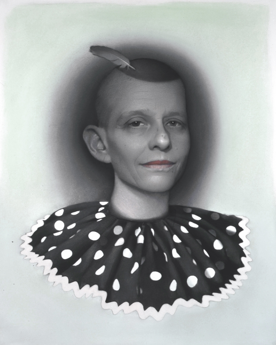 susan hauptman, Self Portrait II (SOLD), 2002, charcoal and pastel on paper, 36 x 28 1/2 inches