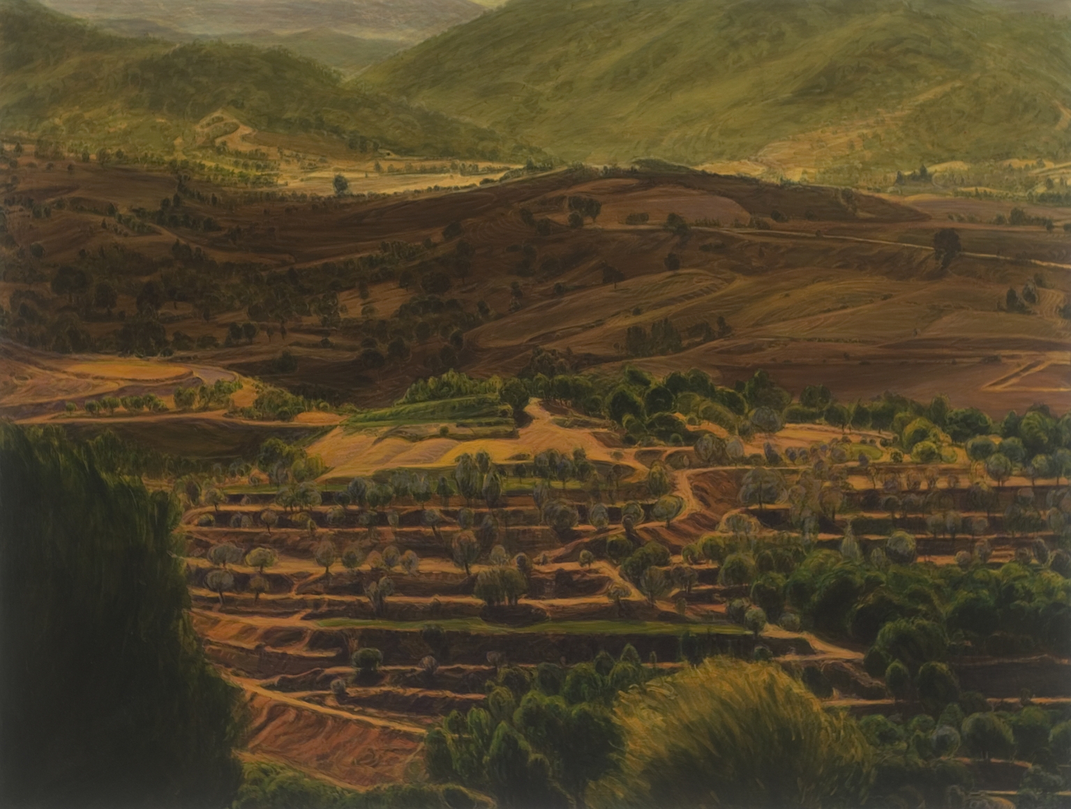 Peter Krausz, (No) Man's Land No. 5, 2008, secco on panel, 30 x 40 inches