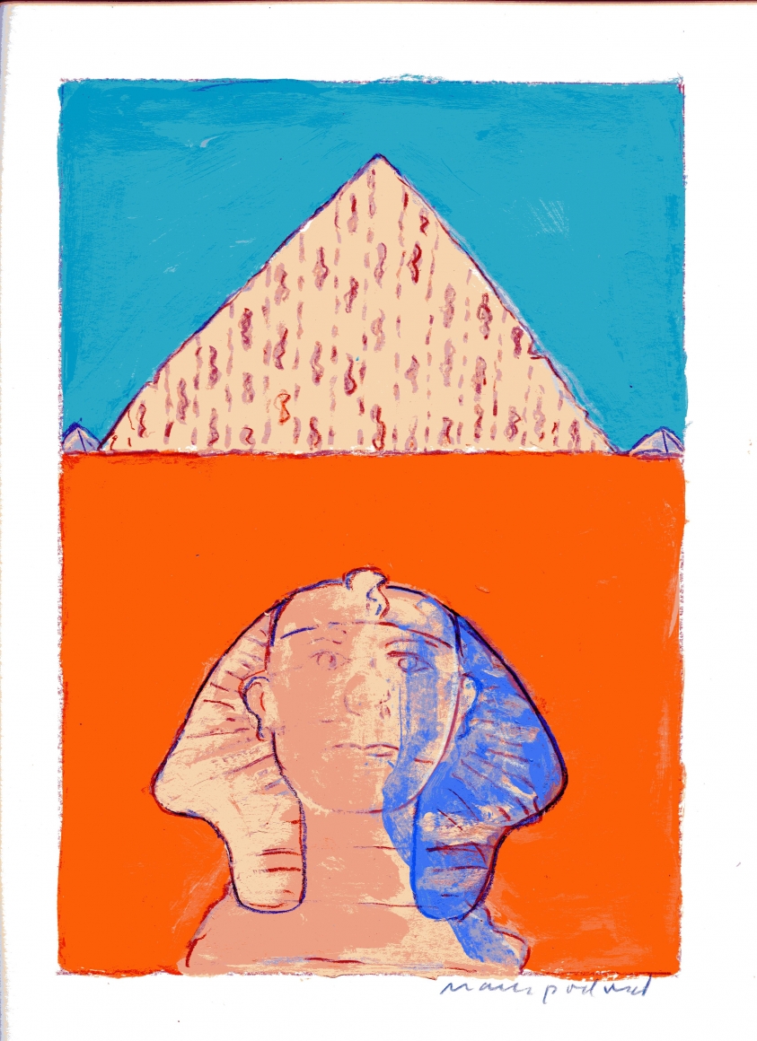 Mark Podwal, Bread of Affliction, 2011, acrylic, gouache and colored pencil on paper, 16 x 12 inches