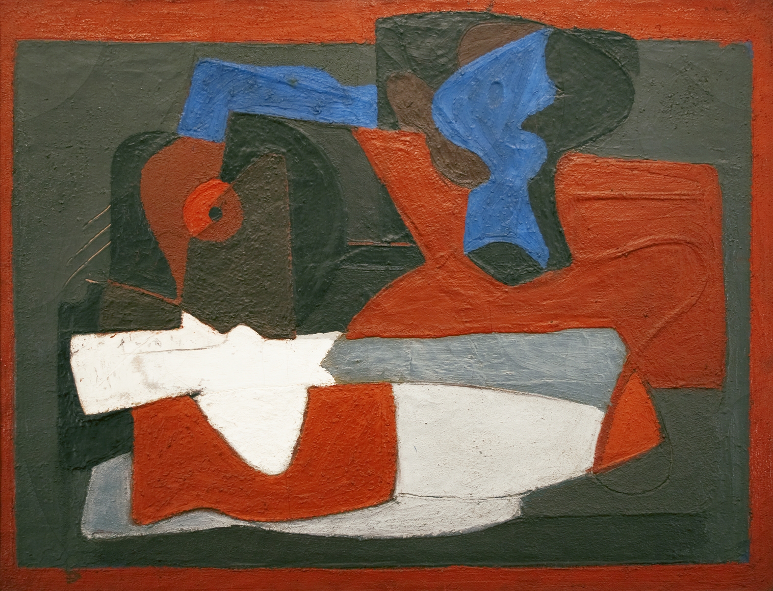 arshile gorky, Enigma (Composition of Forms on Table), 1928-29, oil on canvas, 33 x 44 inches