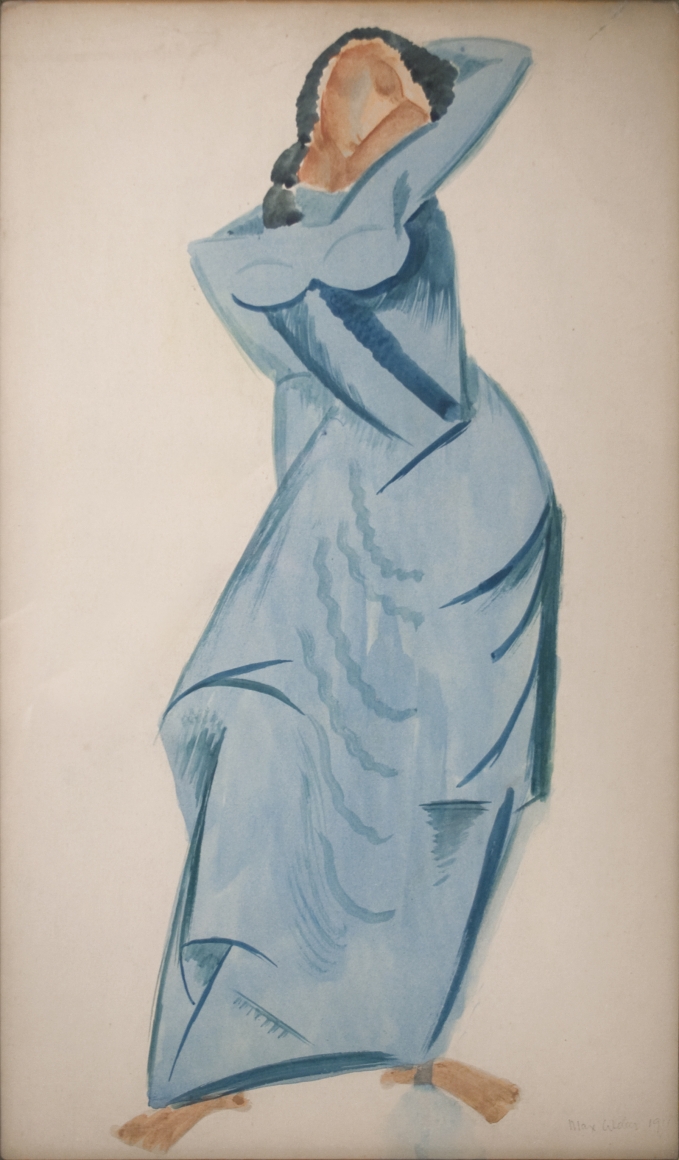 Max Weber, The Dancer (SOLD), 1911, watercolor, 22 1/4 x 14 inches