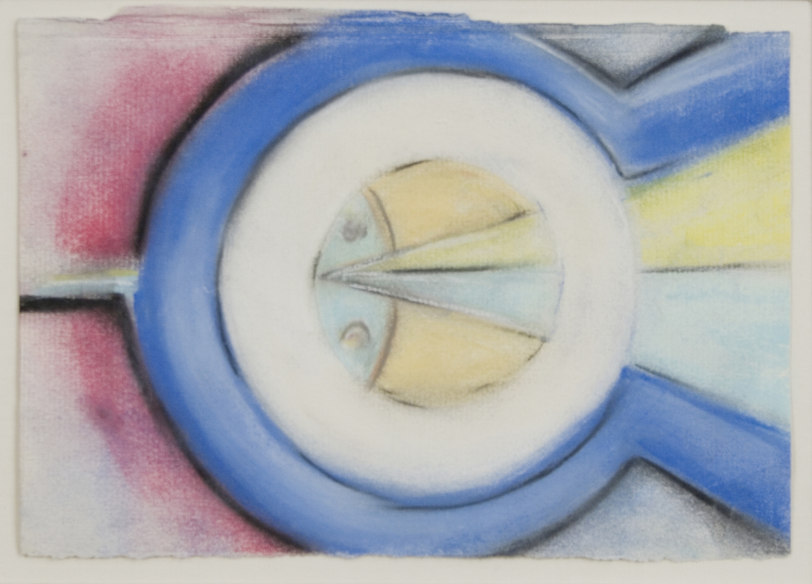 Morton Livingston Schamberg, Machine Composition, c. 1915-16, pastel and pencil on paper, 5 1/2 x 8 inches