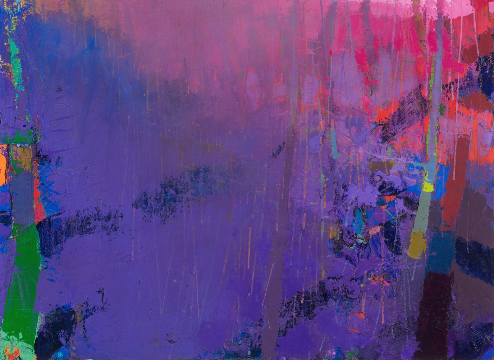 Brian Rutenberg, Scallop Pond (SOLD), 2016, oil on linen,60 x 82 inches