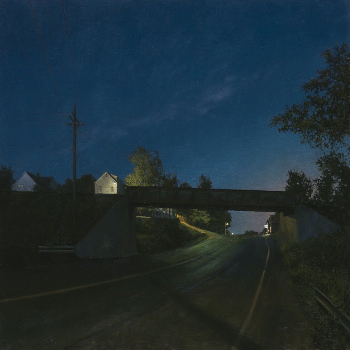 linden frederick, South Bound (SOLD), 2014, oil on linen, 34 x 34 inches