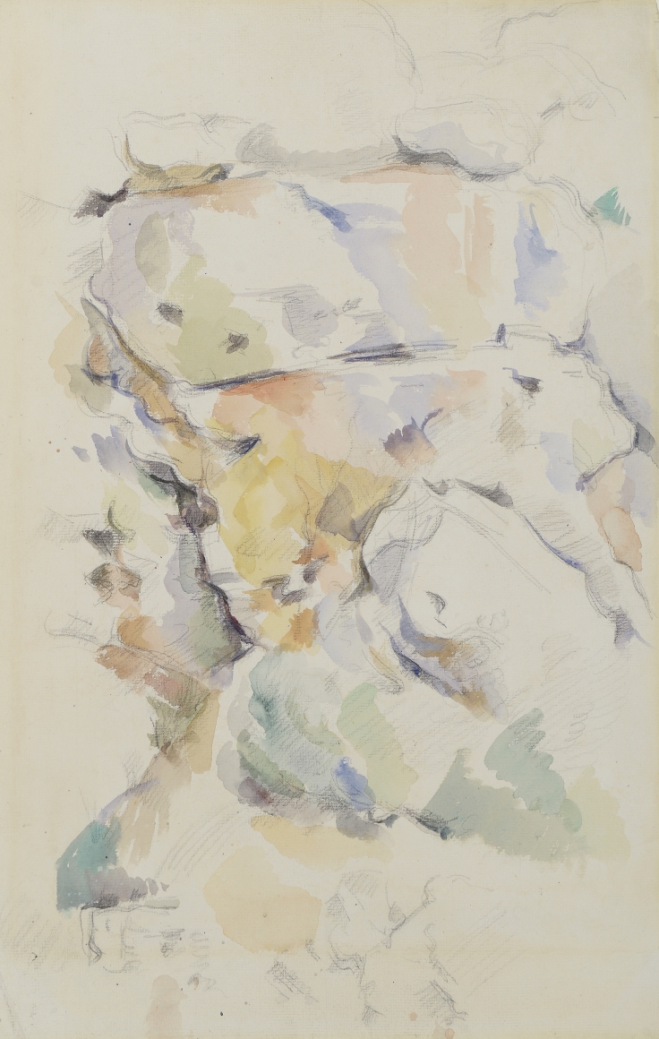 Rocks near the Caves above Chateau Noir bu Paul Cezanne