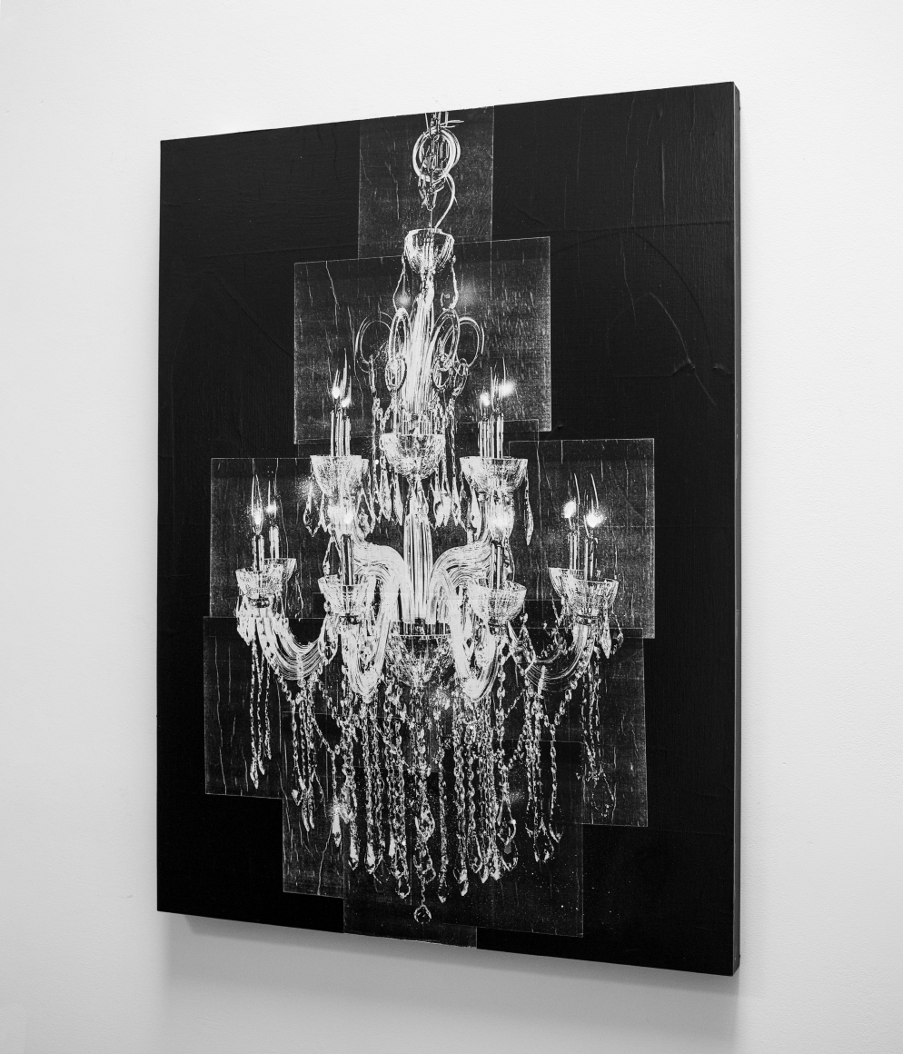 Jesse Draxler "Shifted III" 2020 - 36 x 48 inches - mixed media, collage, acrylic