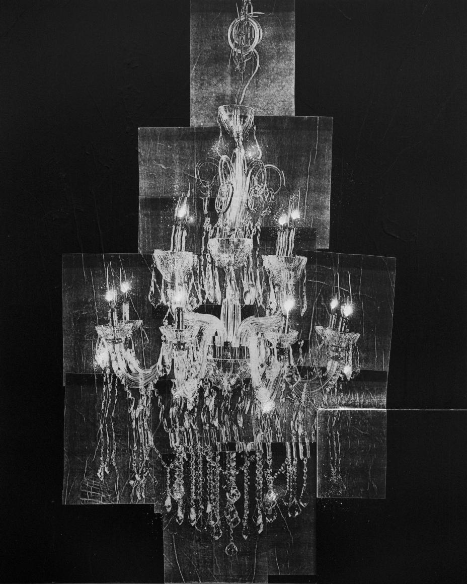 Jesse Draxler "Shifted I" 2020 - 36 x 48 inches - mixed media, collage, acrylic