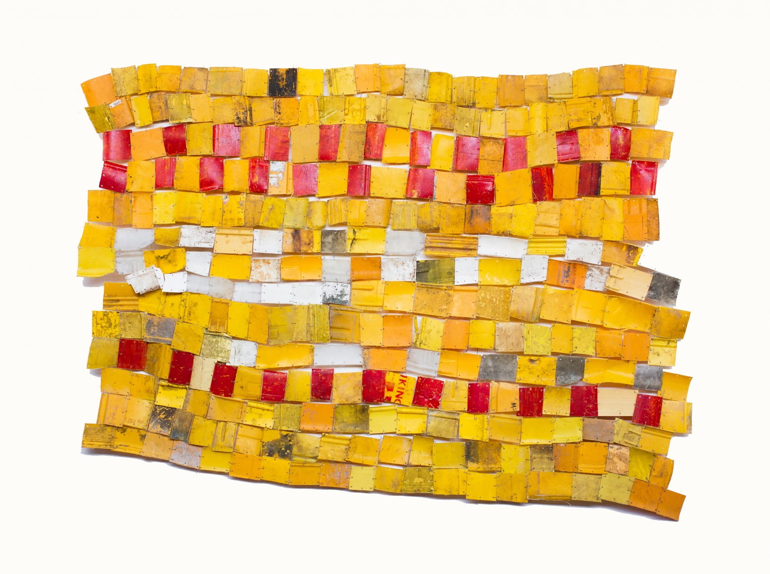 BRINTZ GALLERY, SERGE ATTUKWEI CLOTTEY, Balanced efforts, 2015, Plastic, wire, and oil paints, 59 by 88 inches, Unique Art