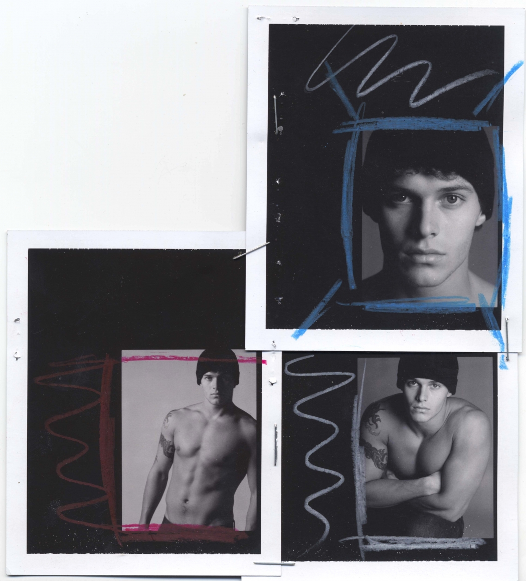 Polaroid Test with markings by Christopher Makos