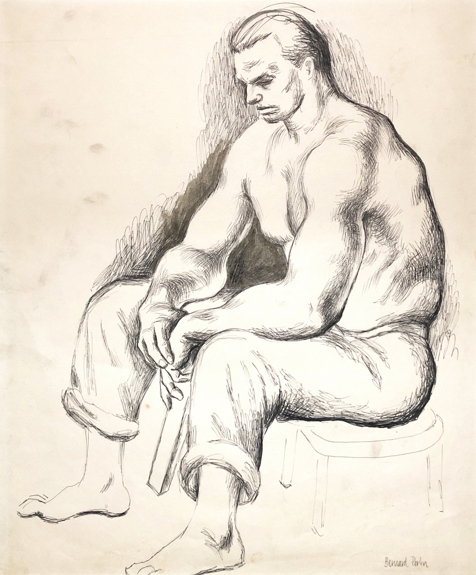 Bernard Perlin, Seated Man