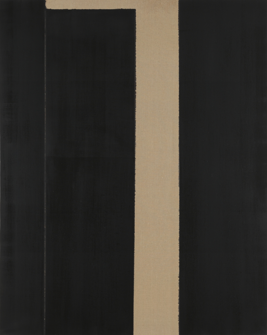 Yun Hyong-keun. Burnt Umber & Ultramarine Blue, 1999, Oil on linen, 227.5 x 181.6 cm. Courtesy of PKM Gallery.
