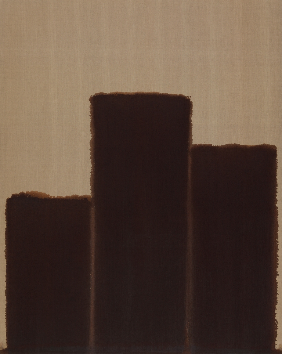 Yun Hyong-keun. Burnt Umber & Ultramarine, 1991, Oil on linen, 227 x 181.7 cm. Courtesy of PKM Gallery.