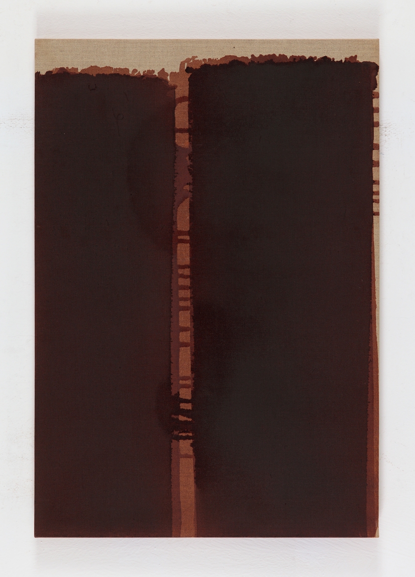 Yun Hyong-keun. Burnt Umber & Ultramarine, 1991, Oil on linen, 73 x 50.4 cm, Courtesy of the artist & PKM Gallery.