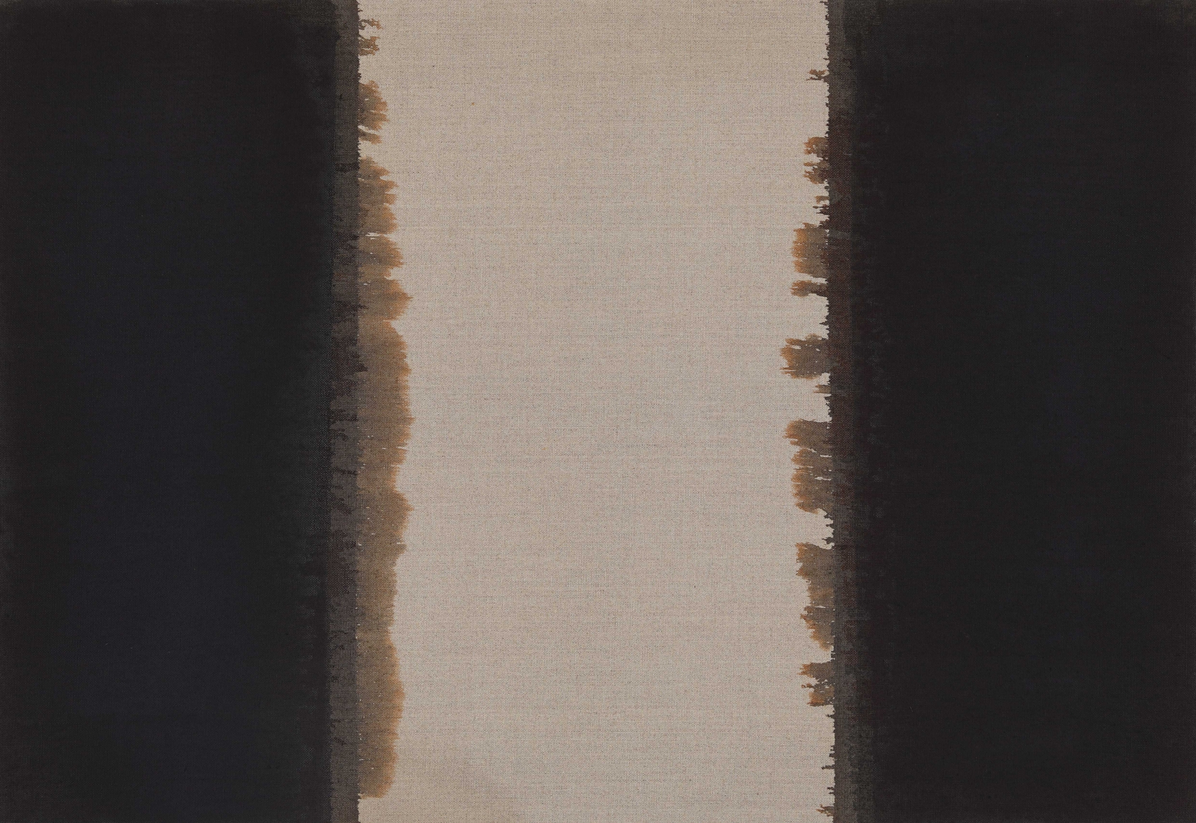 Yun Hyong-keun. Burnt Umber & Ultramarine, 1991, Oil on linen, 50.4 x 72.3 cm. Courtesy of the artist & PKM Gallery.