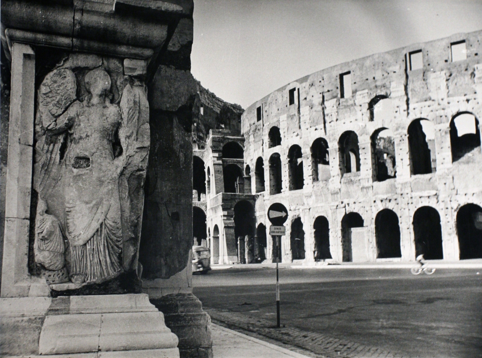 Lisette Model - Rome, Coliseum, 1955 Gelatin silver print, printed c. 1955 ; Bruce Silverstein Gallery