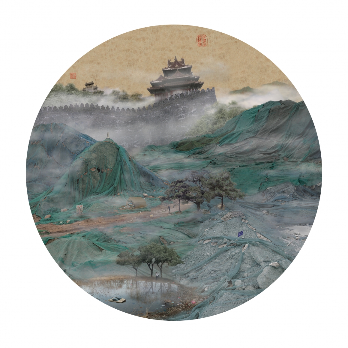 Yao Lu - New Landscape Part 1-YL02 Viewing the City's Places of Interest in Springtime, 2007 | Bruce Silverstein Gallery