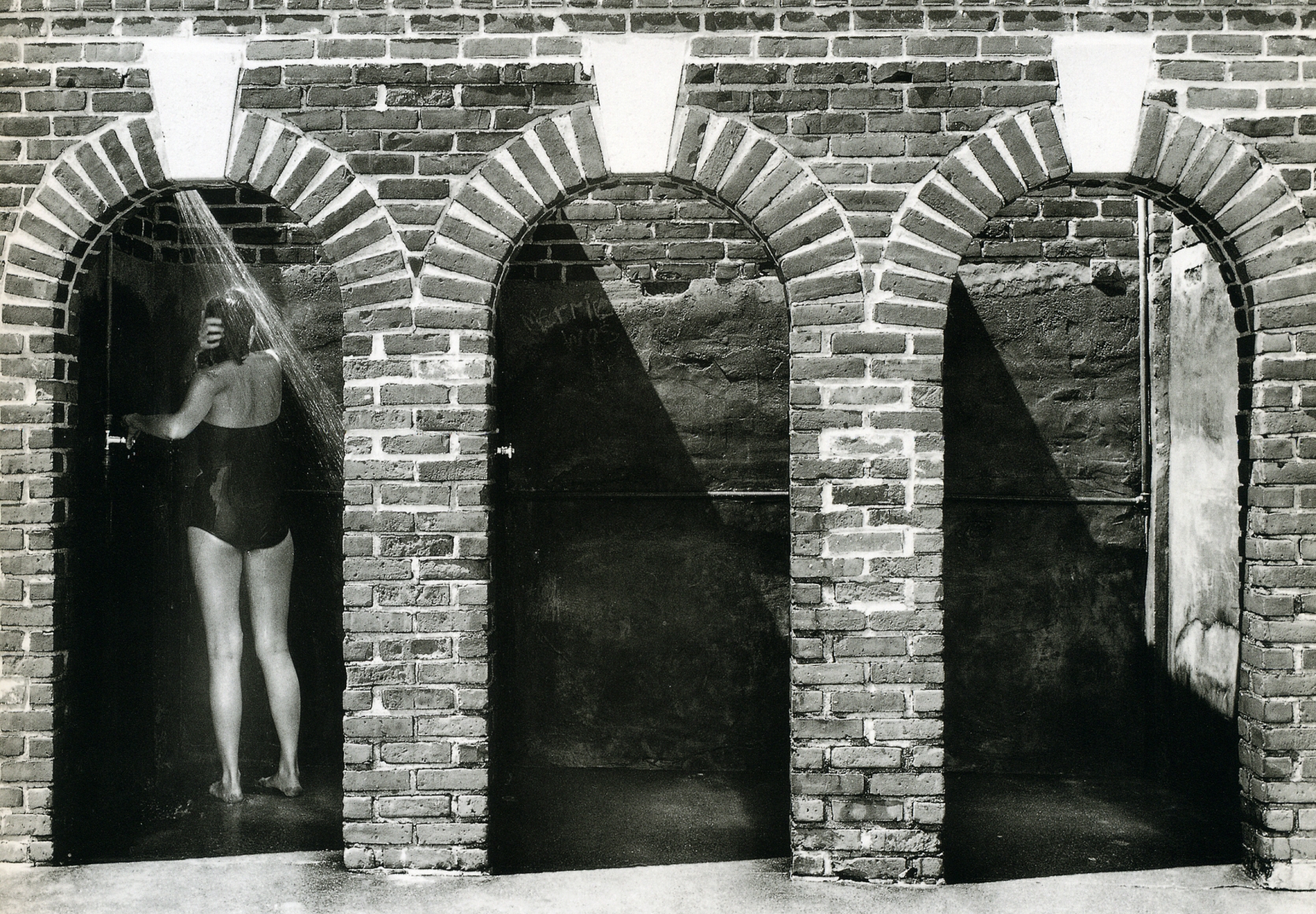 Beach Showers, Westport, CT, 1980, Gelatin silver print