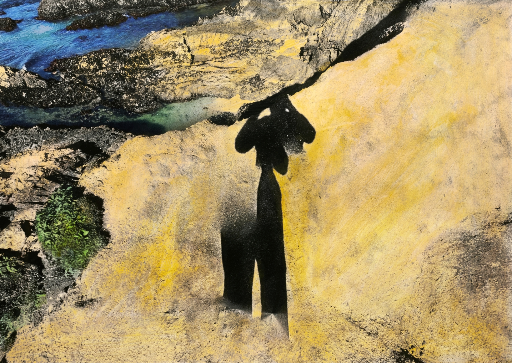 Brea Souders - Untitled (from Vistas), 2019 Unique archival pigment print with watercolor | Bruce Silverstein Gallery